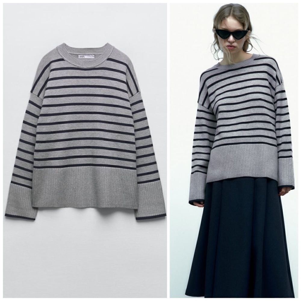 Zara Striped Knit Sweater New - Picture 4 of 11